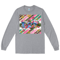 Heather Grey pink stitch  christmas Long Sleeve Tee - AdoDesignShop