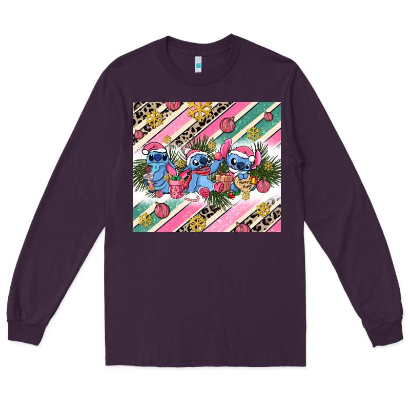 Pink Stitch  Christmas Long Sleeve Tee by AdoDesignShop | Teevron