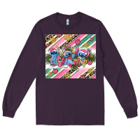 Plum pink stitch  christmas Long Sleeve Tee - AdoDesignShop
