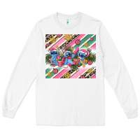 White pink stitch  christmas Long Sleeve Tee - AdoDesignShop