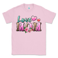 Bubblegum Pink love mom Classic Tee - Zillion Design Studio