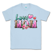 Dusty Blue love mom Classic Tee - Zillion Design Studio