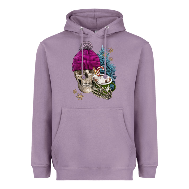 Winter Skeleton Skull Heavyweight Hoodie by FaDigitalArtStudio | Teevron