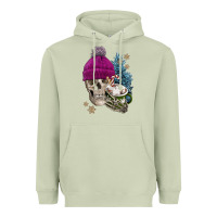 Matcha winter skeleton skull Heavyweight Hoodie - FaDigitalArtStudio