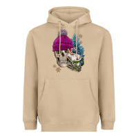 Mushroom winter skeleton skull Heavyweight Hoodie - FaDigitalArtStudio