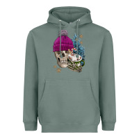 Sage winter skeleton skull Heavyweight Hoodie - FaDigitalArtStudio