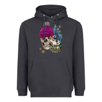 Smoke winter skeleton skull Heavyweight Hoodie - FaDigitalArtStudio