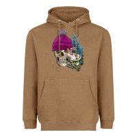 Toasted Coconut winter skeleton skull Heavyweight Hoodie - FaDigitalArtStudio