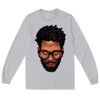Moon Dust bearded black man portrait Long Sleeve Tee - texasbilliewilder