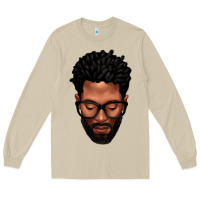 Mushroom bearded black man portrait Long Sleeve Tee - texasbilliewilder