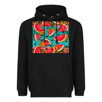 Black watermelon and sunflowers Heavyweight Hoodie - HRA Design Shop