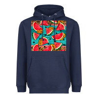 Navy watermelon and sunflowers Heavyweight Hoodie - HRA Design Shop