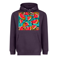 Plum watermelon and sunflowers Heavyweight Hoodie - HRA Design Shop