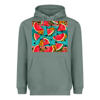 Sage watermelon and sunflowers Heavyweight Hoodie - HRA Design Shop