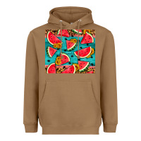 Toasted Coconut watermelon and sunflowers Heavyweight Hoodie - HRA Design Shop