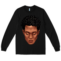 Black black man portrait Long Sleeve Tee - texasbilliewilder