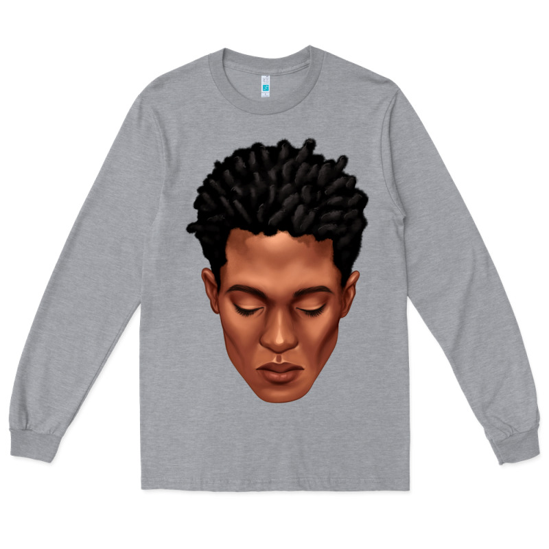 Black Man Portrait Long Sleeve Tee by texasbilliewilder | Teevron