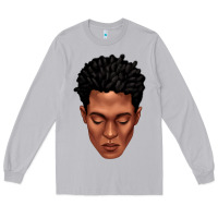 Moon Dust black man portrait Long Sleeve Tee - texasbilliewilder
