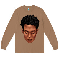 Toasted Coconut black man portrait Long Sleeve Tee - texasbilliewilder
