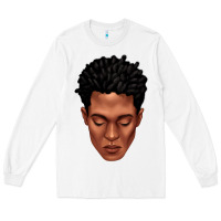 White black man portrait Long Sleeve Tee - texasbilliewilder