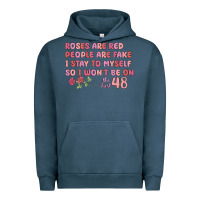 Pigment Midnight Navy roses are red Urban Hoodie - MaliasSmallBusiness