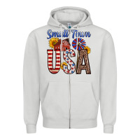 Dove Grey small town usa Zipper Hoodie - Zillion Design Studio