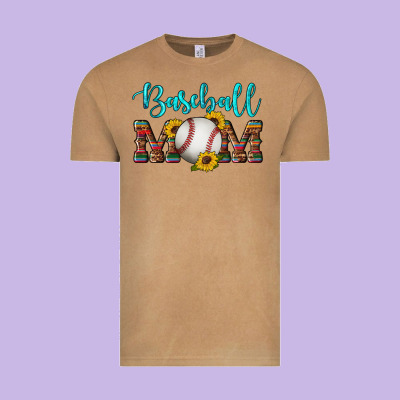 Western Leopard Serape Wooden Sunflowers  Turquoise Glitter Mom Baseba Vintage Tee Designed By Artiststas