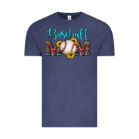 Vintage Denim western leopard serape wooden sunflowers  turquoise glitter mom baseba Vintage Tee - Artiststas