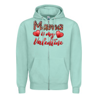 Seafoam mama is my valentine Zipper Hoodie - RanaPortraitStore