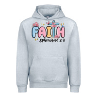 Heather Grey faith ephesians 2 8 Urban Hoodie - MaliasSmallBusiness