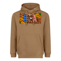 Toasted Coconut usa sunflowers license plate Heavyweight Hoodie - HRA Design Shop