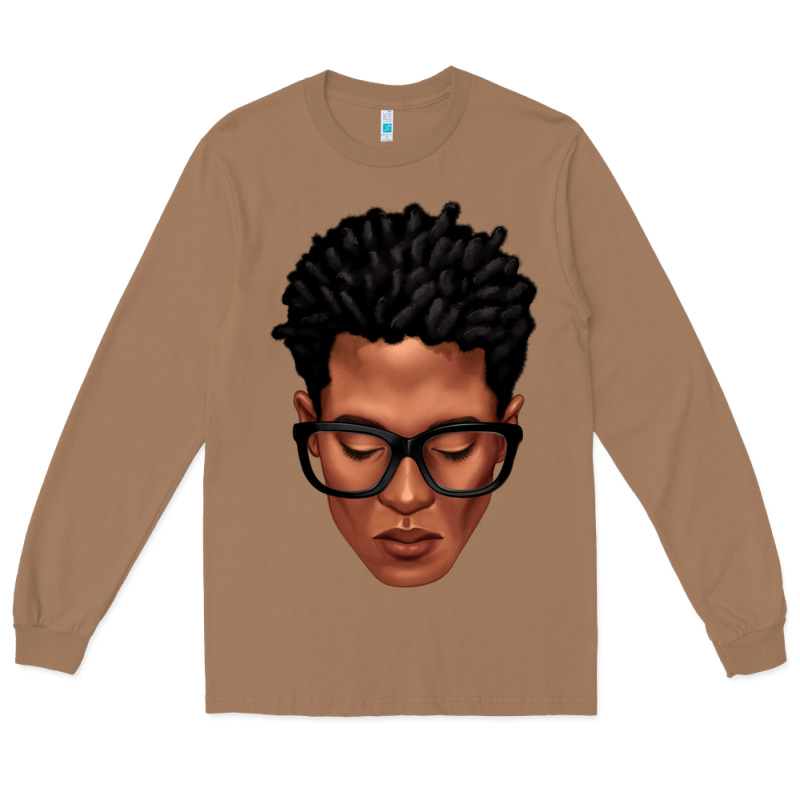 Black Man Portrait Long Sleeve Tee by texasbilliewilder | Teevron
