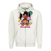 Afro Messy Bun Teacherlife Zipper Hoodie | Teevron