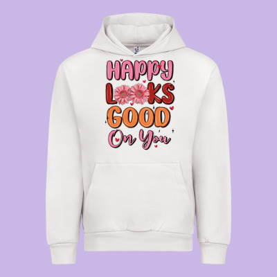 Happy Looks Good On You Urban Hoodie Designed By Maliassmallbusiness