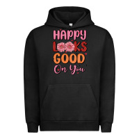 Pigment Black happy looks good on you Urban Hoodie - MaliasSmallBusiness
