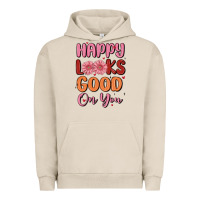 Pigment French Oak happy looks good on you Urban Hoodie - MaliasSmallBusiness