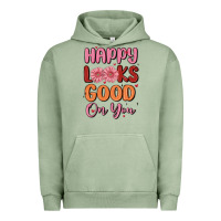 Pigment Oil Green happy looks good on you Urban Hoodie - MaliasSmallBusiness