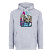Heather Grey Winter tis the season skeleton Heavyweight Hoodie - FaDigitalArtStudio