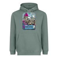 Sage Winter tis the season skeleton Heavyweight Hoodie - FaDigitalArtStudio