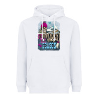 White Winter tis the season skeleton Heavyweight Hoodie - FaDigitalArtStudio