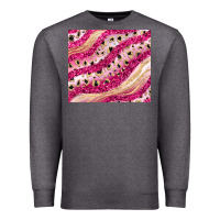 Charcoal Heather pink glitter Premium Sweatshirt - JahusDesignShop