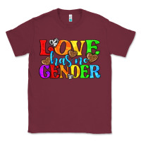 Burgundy love has no gender pride lgbtq Classic Tee - texasbilliewilder