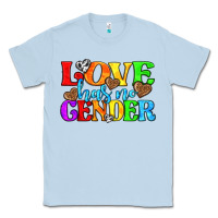 Dusty Blue love has no gender pride lgbtq Classic Tee - texasbilliewilder