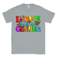 Heather Grey love has no gender pride lgbtq Classic Tee - texasbilliewilder