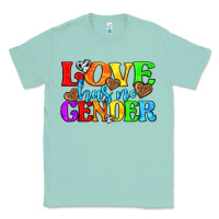 Seafoam love has no gender pride lgbtq Classic Tee - texasbilliewilder