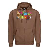 Chestnut art teacher coffee cups Zipper Hoodie - texasbilliewilder