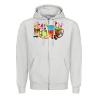 Dove Grey art teacher coffee cups Zipper Hoodie - texasbilliewilder