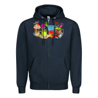 Navy art teacher coffee cups Zipper Hoodie - texasbilliewilder