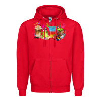 Red art teacher coffee cups Zipper Hoodie - texasbilliewilder