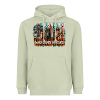 Matcha just a girl who loves horses Heavyweight Hoodie - CowhideDigitalArt